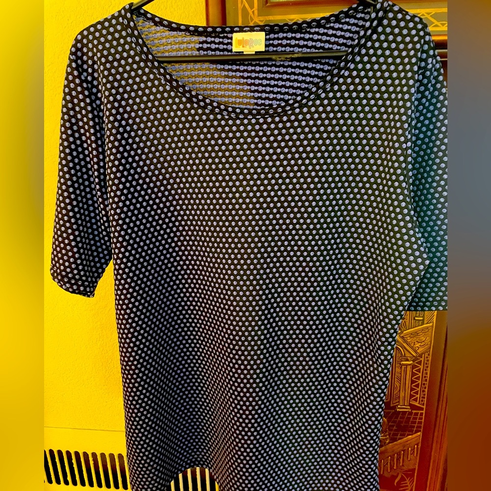 LuLaRoe 3XL Black and Cobalt Top
